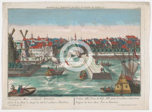 View of the Western New City Gate and Eastern New Main Gate in Rotterdam, 1742-1801. Creator: Anon.