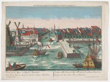View of the Western New City Gate and Eastern New Main Gate in Rotterdam, 1742-1801. Creator: Anon