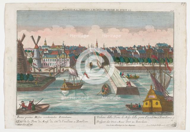 View of the Western New City Gate and Eastern New Main Gate in Rotterdam, 1742-1801. Creator: Anon.