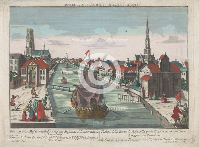 View of the Western Old Gate and Eastern Old Gate in Rotterdam, 1742-1801. Creator: Anon.