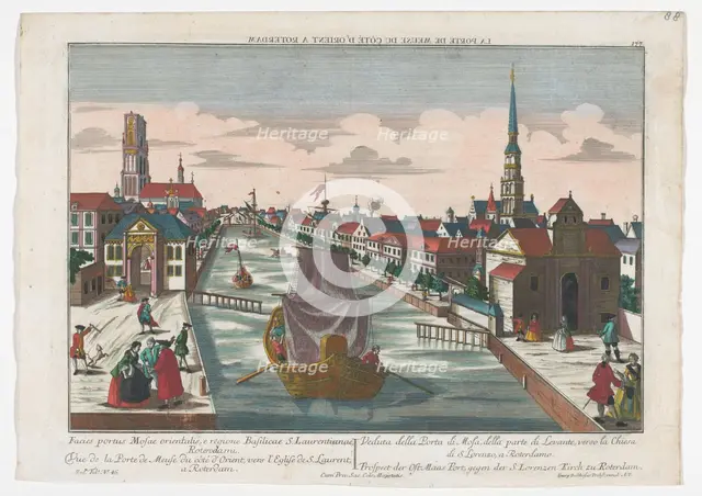 View of the Western Old Gate and Eastern Old Gate in Rotterdam, 1742-1801. Creator: Anon.
