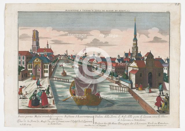 View of the Western Old Gate and Eastern Old Gate in Rotterdam, 1742-1801. Creator: Anon.