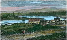 View of the western suburbs of Victoria, Vancouver Island, British Columbia, Canada, c1880