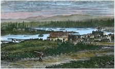 View of the western suburbs of Victoria, Vancouver Island, British Columbia, Canada, c1880