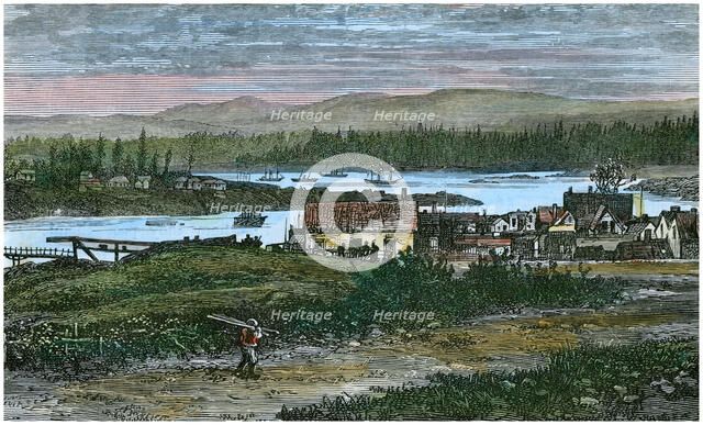 View of the western suburbs of Victoria, Vancouver Island, British Columbia, Canada, c1880. Artist: Unknown