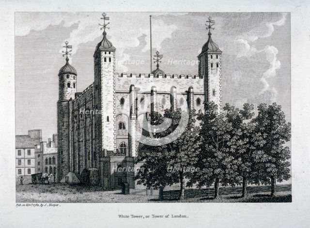 View of the White Tower, Tower of London, 1784. Artist: Anon