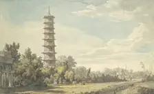 View of the Wilderness at Kew, 1763. Creator: William Marlow