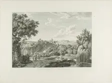 View of the Winding Wall in the Villa Borghese, 1792. Creator: Albert Christoph Dies