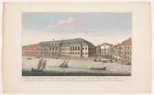 View of the Winter Palace and the canal between the rivers Mojka and Neva in Saint Pete..., 1745-94. Creator: Unknown