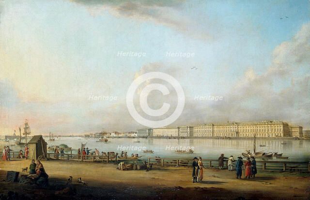 View of the Winter Palace of the Vasilyevsky Island, 1796. Artist: Mayr, Johann Georg, von (1760-1816)
