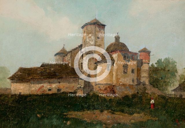 View of the Wisnicz Castle from the Chapel's Side, 1893. Creator: Stanislaw Fabijanski.