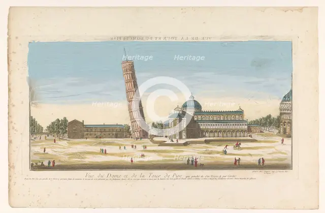 View of the Tower and the Duomo in Pisa, 1700-1799. Creator: Unknown.