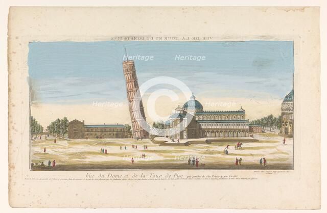 View of the Tower and the Duomo in Pisa, 1700-1799. Creator: Unknown.