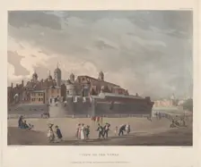 View of the Tower, October 1, 1809., October 1, 1809. Creators: Thomas Rowlandson, Augustus Charles Pugin, Thomas Sunderland