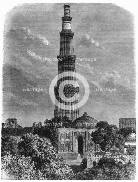 'View of the Tower of Koutub, in the Plain of Delhi', c1891. Creator: James Grant.