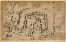 View of the Tower of London in 1553, 1840. Creator: Unknown