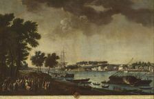 View of the Town and Port of Bayonne from the Pathways of Boufflers..., 1771. Creator: Juan Patricio Morlete Ruiz