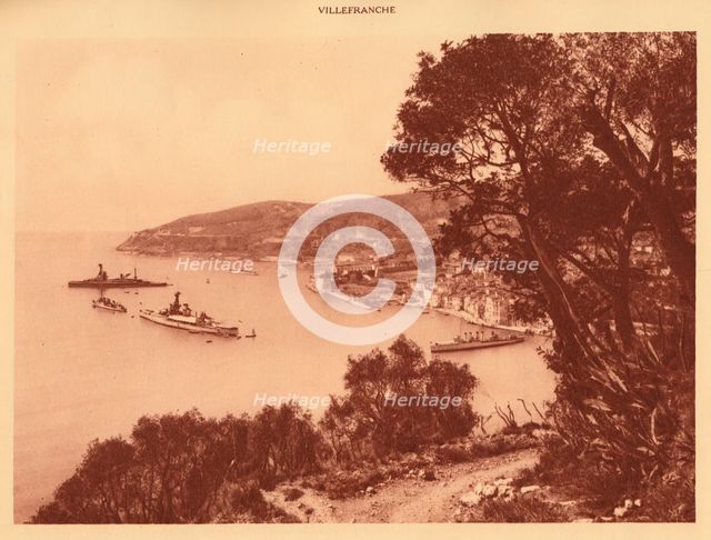 'View of the town and Roadstead, Villefranche', 1930. Creator: Unknown.