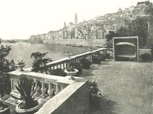 View of the town from the bay, Menton, France, 1895. Creator: Unknown