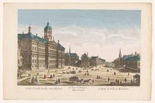 View of the Town Hall and the Dam in Amsterdam, 1745-1775. Creator: Unknown