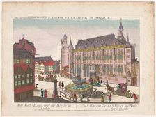 View of the Town Hall and the Stock Exchange in Aachen, 1755-1779. Creator: Jean-Jacques Hauer