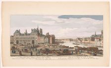 View of the Town Hall and the River Seine in Paris, 1749. Creator: Paul Angier