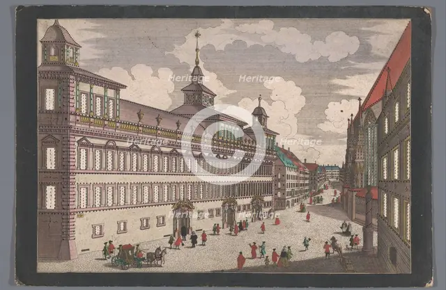 View of the Town Hall in Nuremberg, 1742-1801. Creator: Georg Balthasar Probst [possibly].