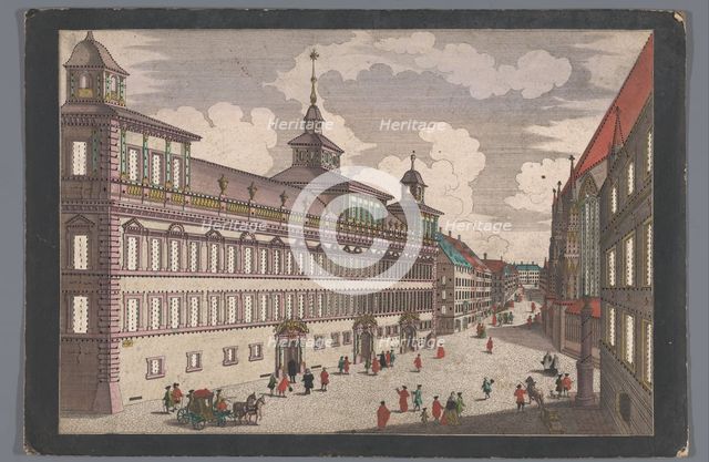 View of the Town Hall in Nuremberg, 1742-1801. Creator: Georg Balthasar Probst [possibly].