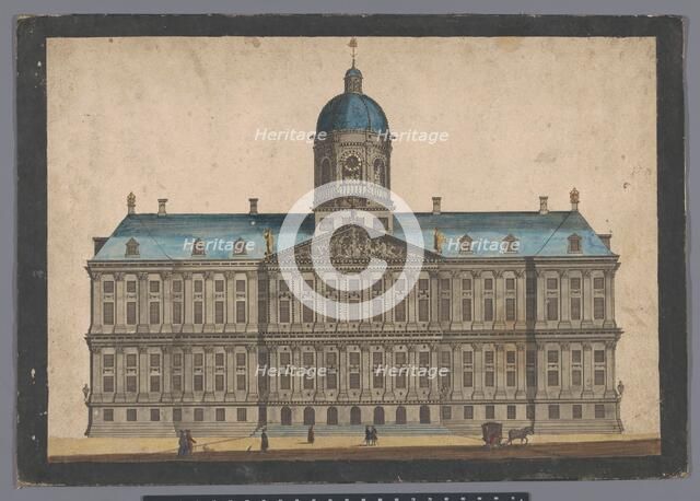 View of the town hall in Amsterdam, 1700-1799. Creator: Anon.