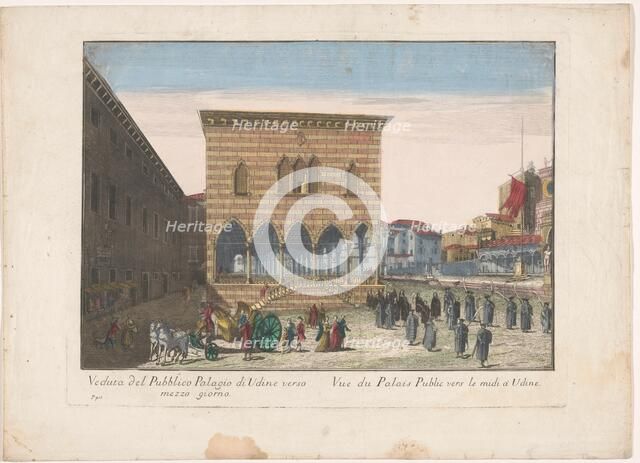 View of the Town Hall in Udine, 1700-1799. Creator: Unknown.
