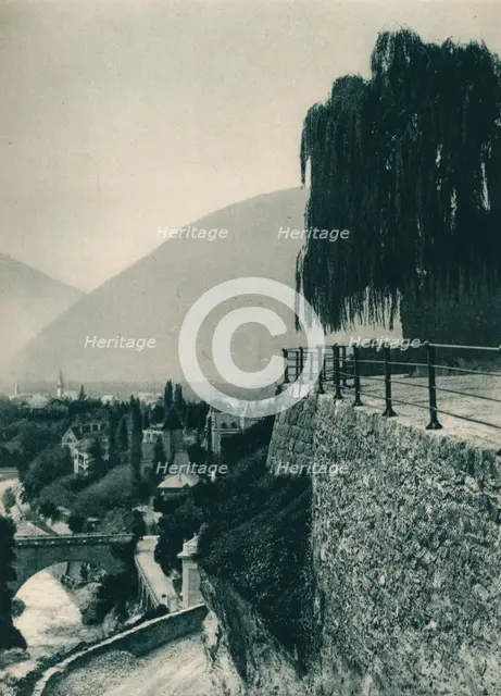 View of the town, Merano, South Tyrol, Italy, 1927. Artist: Eugen Poppel.