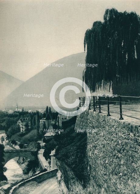 View of the town, Merano, South Tyrol, Italy, 1927. Artist: Eugen Poppel.