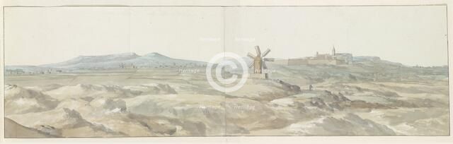 View of the town of Ghozo on the island of Gozo, 1778.  Creator: Louis Ducros.