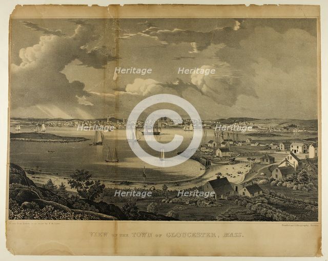 View of the Town of Gloucester, Massachusetts, c. 1836. Creator: Fitz Hugh Lane.
