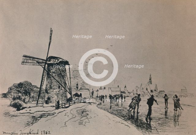 'View of the Town of Maassluis', 1862, (1946).             Artist: Johan Barthold Jongkind.