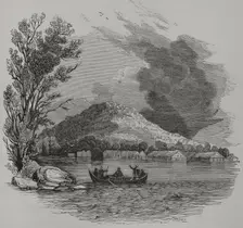 View of the town, Sulu, Sulu Island, Philippines, 1856. Creator: Cabanach