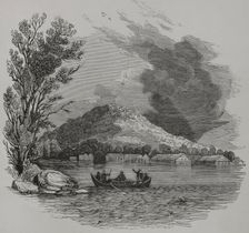 View of the town, Sulu, Sulu Island, Philippines, 1856. Creator: Cabanach