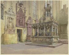 View of the tomb of Count Ludwig von Löwenstein-Wertheim and his wife Anna in the Collegiate...,1861 Creator: Alexander Gwinner