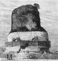 View of the Tôpe or Temple of Dhameh, near Benares c1891. Creator: James Grant