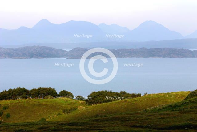 View of the Torridon Hills from Skye, Highland, Scotland.
