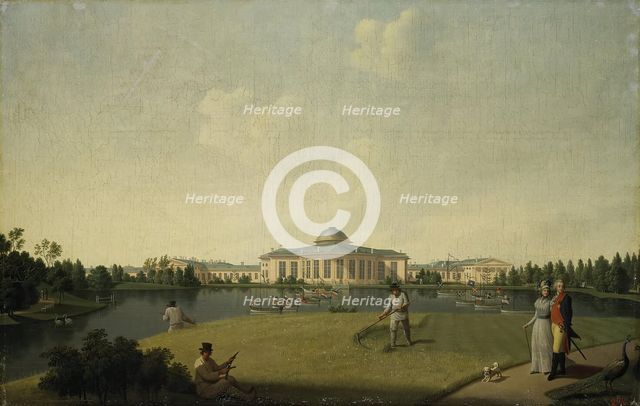View of the Tauride Palace from the Garden, 1797. Creator: Benjamin Patersson.