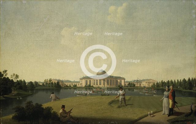 View of the Tauride Palace from the Garden, before 1797. Artist: Paterssen, Benjamin (1748-1815)