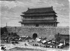 View of the Teiène-mene Door in Beijing, engraving, 1883