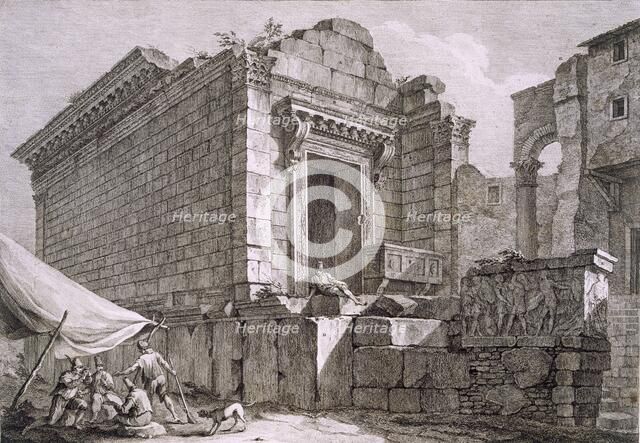 View of the Temple of Aesculapius, pub. 1764. Creator: Robert Adam (1728-92).