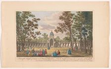 View of the Temple of Comus in Vauxhall Gardens in London, 1751. Creator: Johann Michael Muller