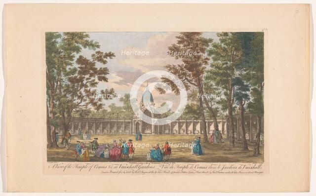 View of the Temple of Comus in Vauxhall Gardens in London, 1751. Creator: Johann Michael Muller.
