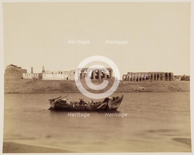 View of the Temple of Luxor. Luxor, East Bank, between 1860 and 1903. Creator: Antonio Beato.