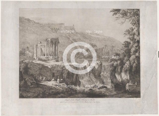 View of the Temple of the Tiburtine Sibyl, 1809. Creator: Jean-Jacques de Boissieu.