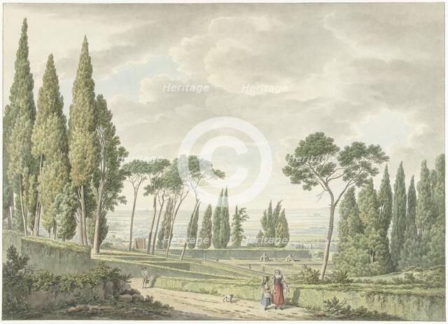 View of the terraces of the Villa d’Este in Tivoli, 1791. Creator: Daniel Dupré.