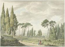 View of the terraces of the Villa d’Este in Tivoli, 1791. Creator: Daniel Dupré